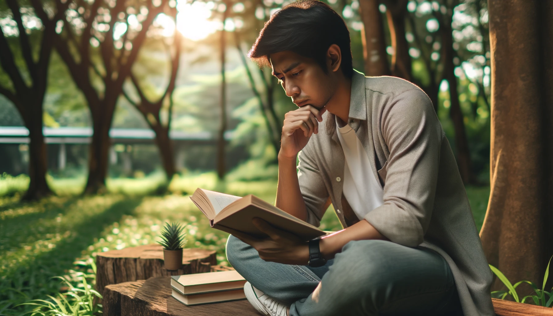 Cultivating a Growth Mindset for Success 11 A person engaged in reading, reflecting personal development and a growth mindset.