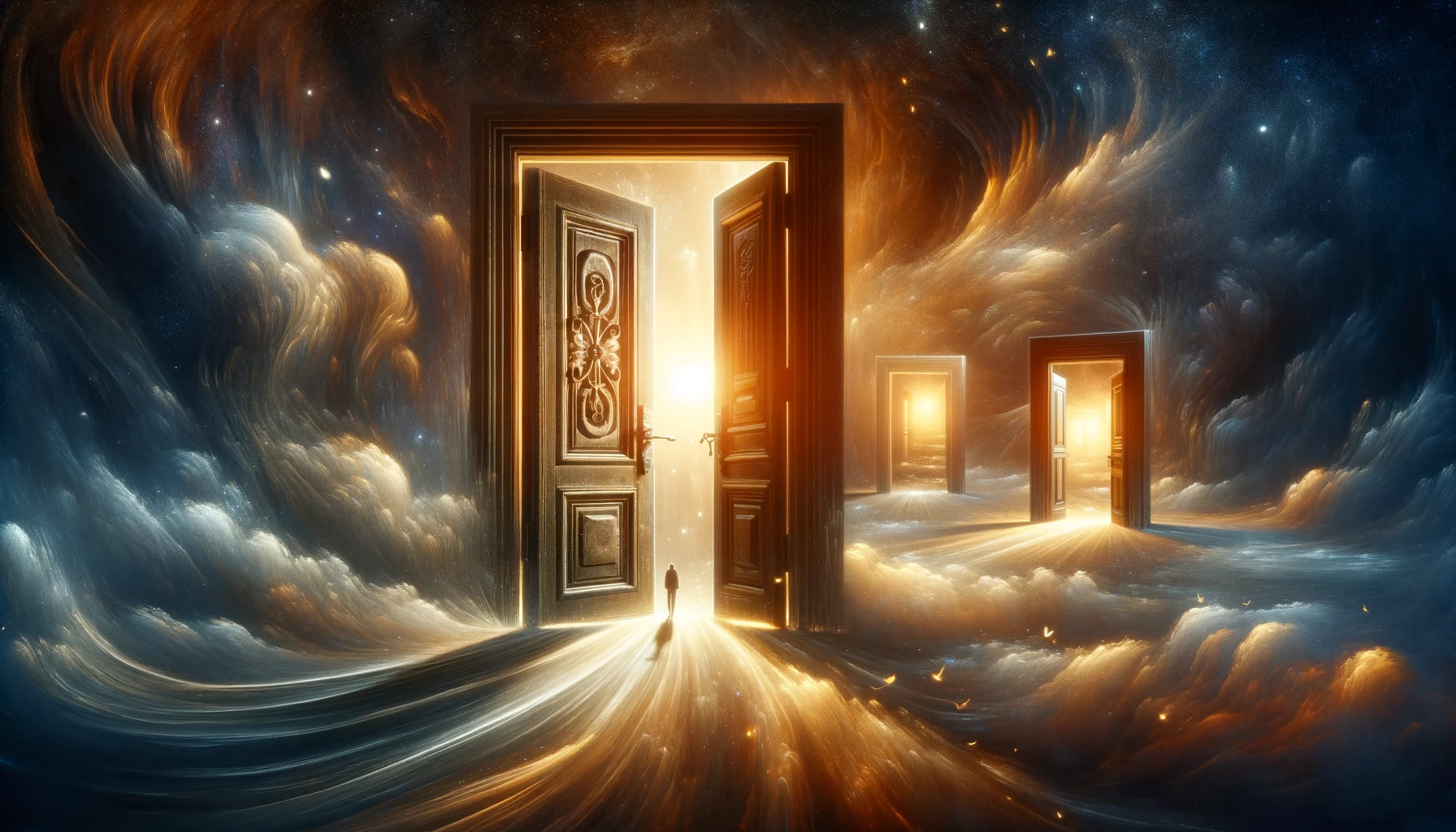 Mystical representation of various dream doors