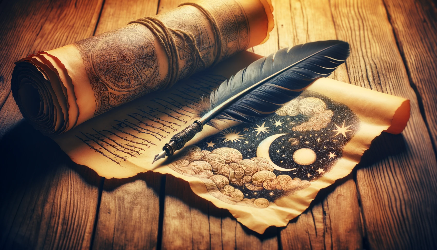 The Mystery of Warning Dreams 11 An ancient scroll and quill symbolizing dream recording.