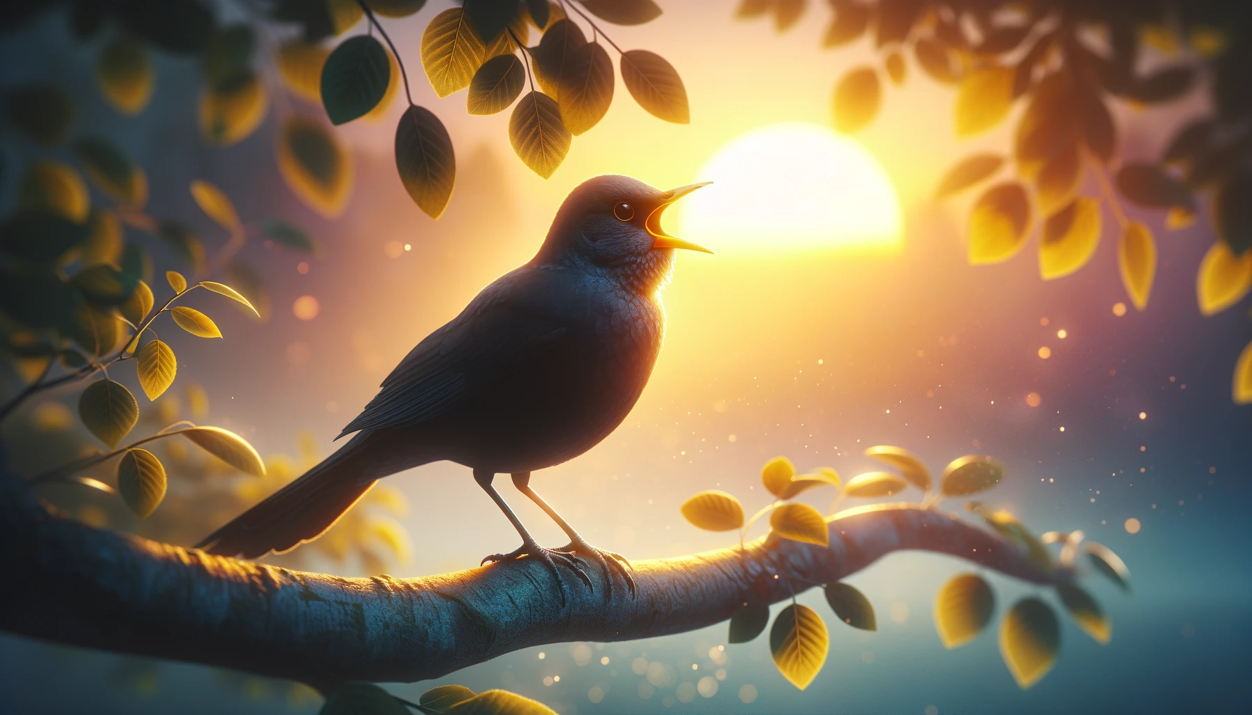 Know The Spiritual Meaning of Blackbirds! 9 Blackbird singing at dawn symbolizing new beginnings and expression.