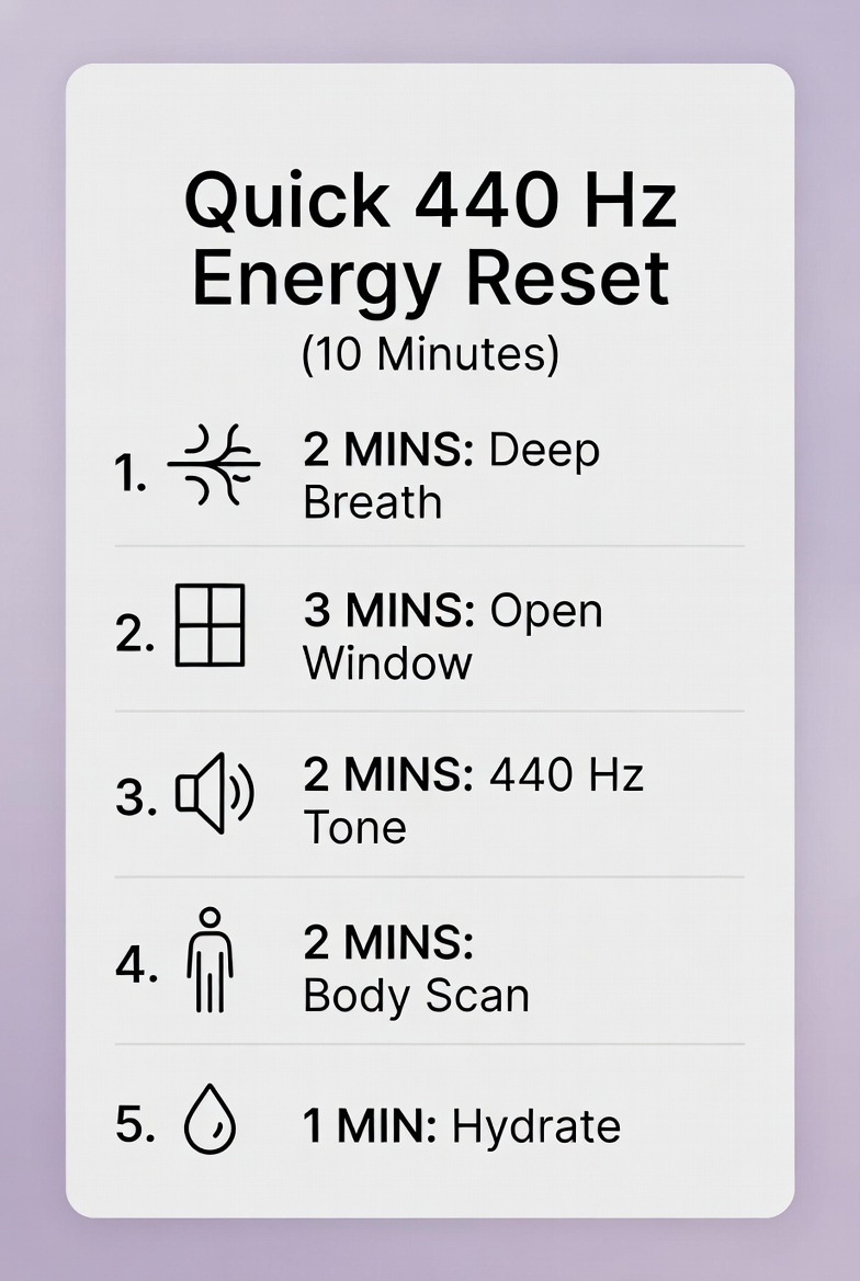 10 Minutes Quick 440 Hz Energy Reset