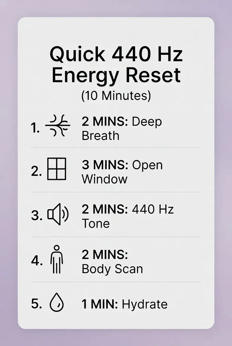 10 Minutes Quick 440 Hz Energy Reset