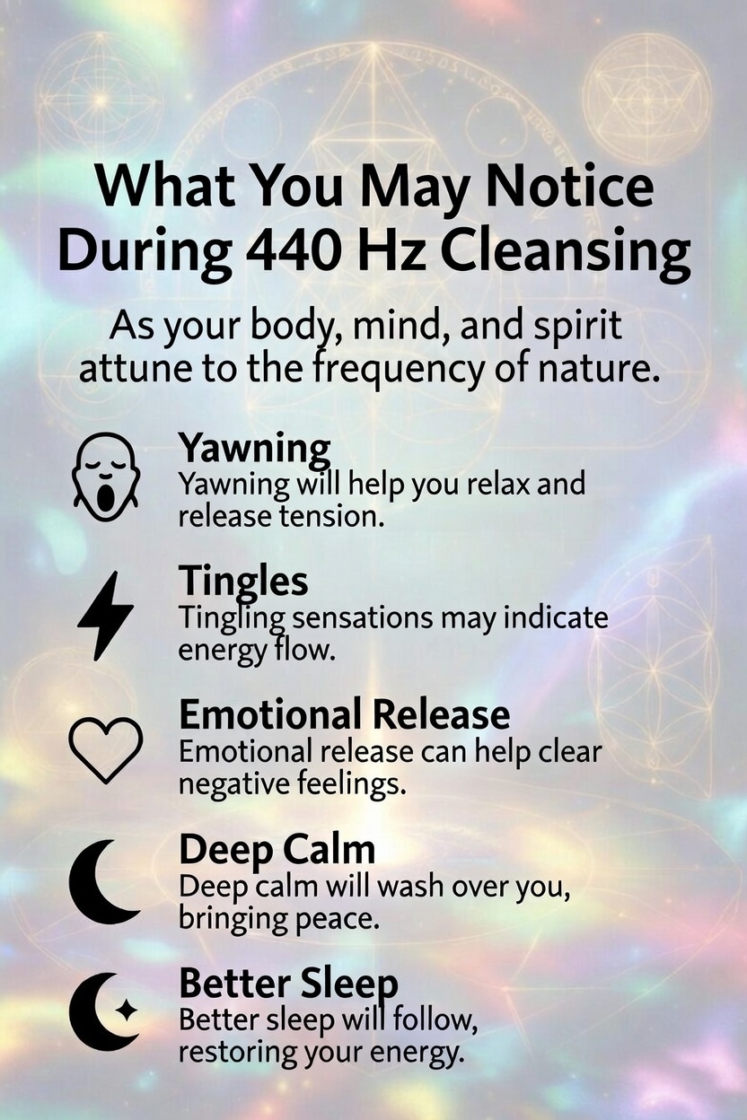 What you may notice during 440 Hz Cleansing