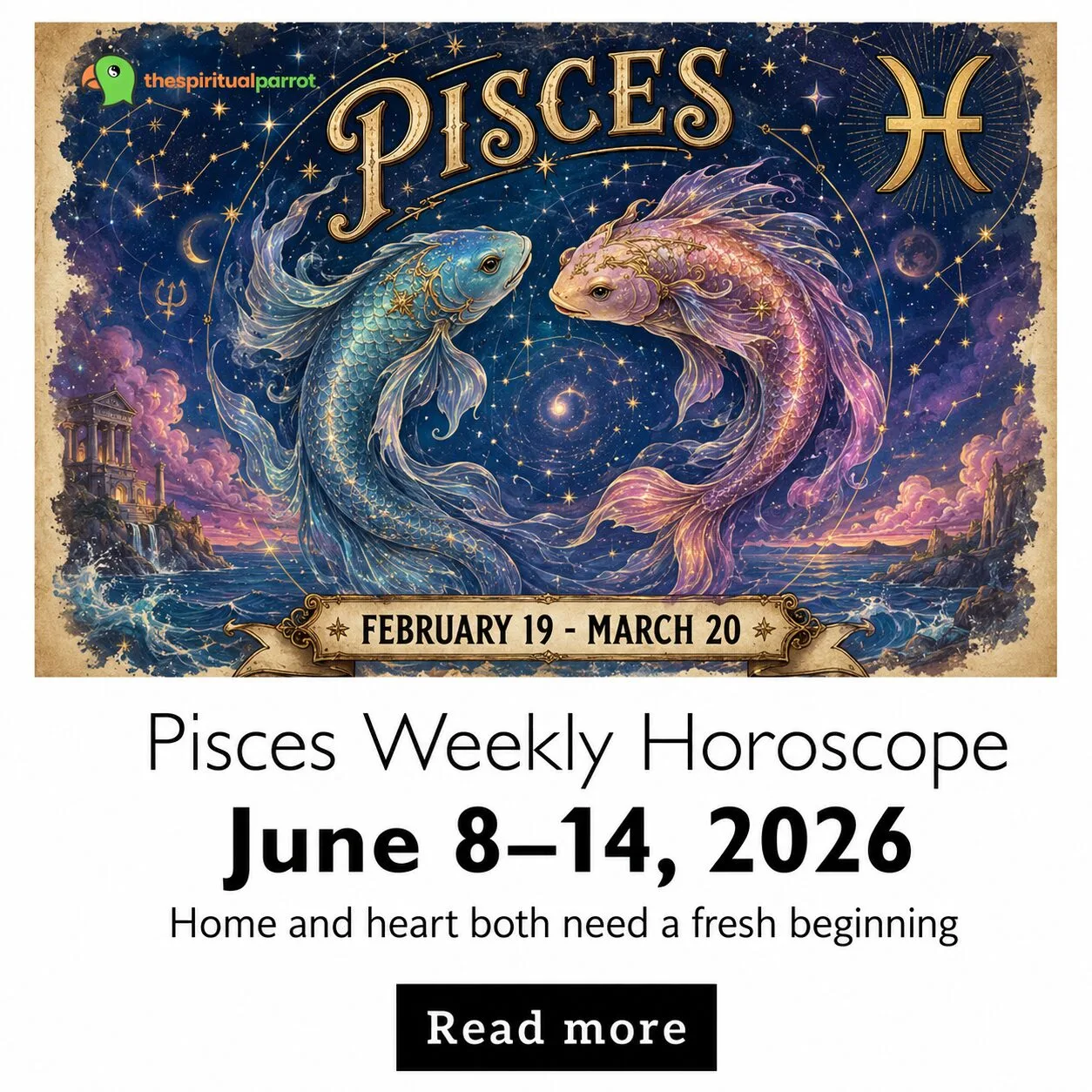 Pisces Weekly Horoscope, June 8–14, 2026: Home and heart both need a fresh beginning