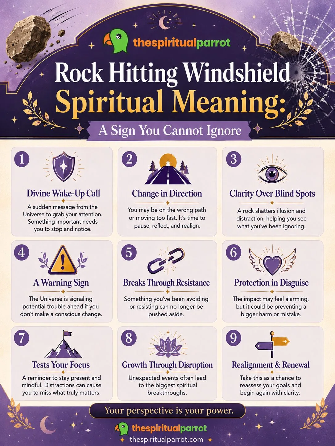Rock Hitting Windshield Spiritual Meaning