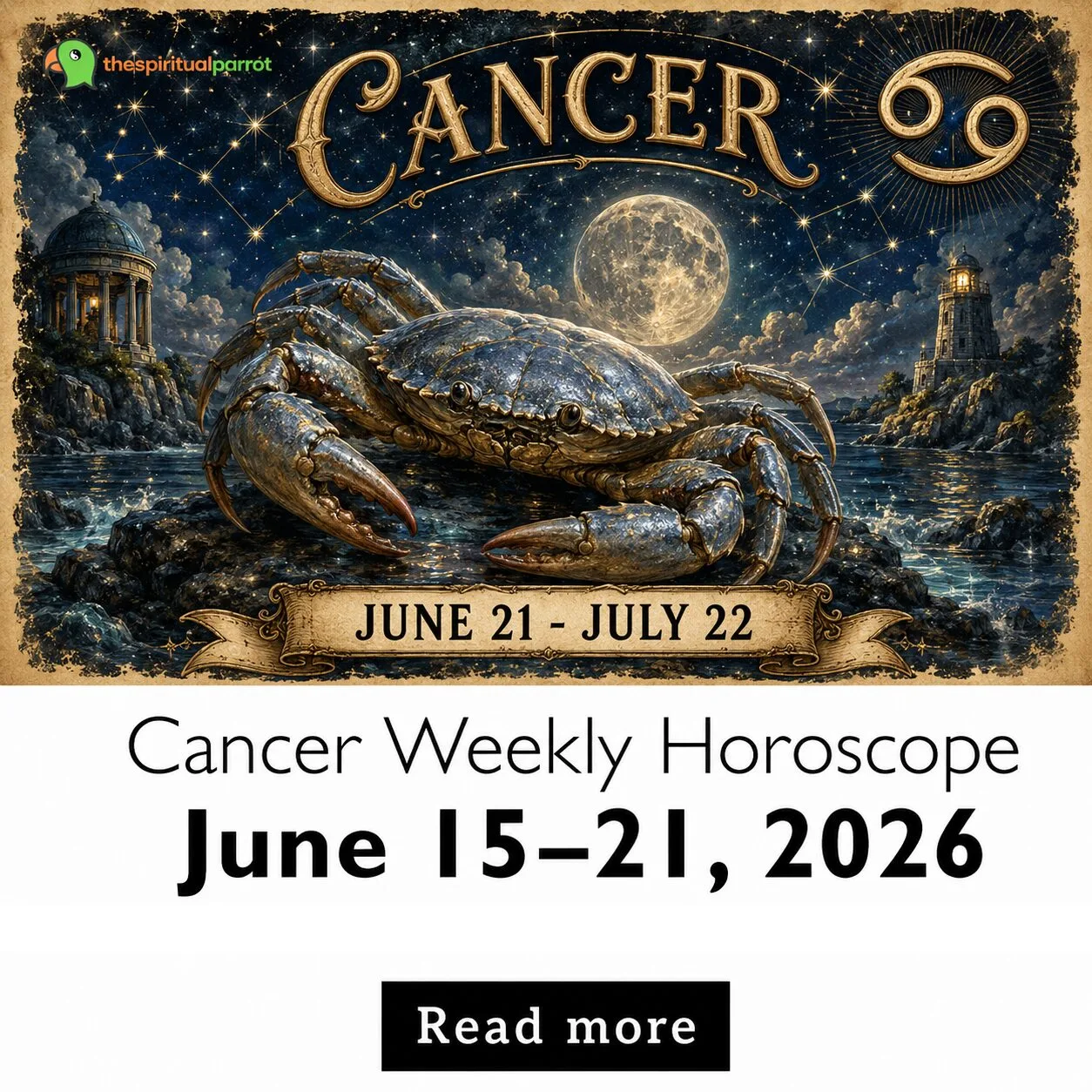 Cancer Weekly Horoscope, June 15–21, 2026: Rest and reflect as Cancer season begins June 21