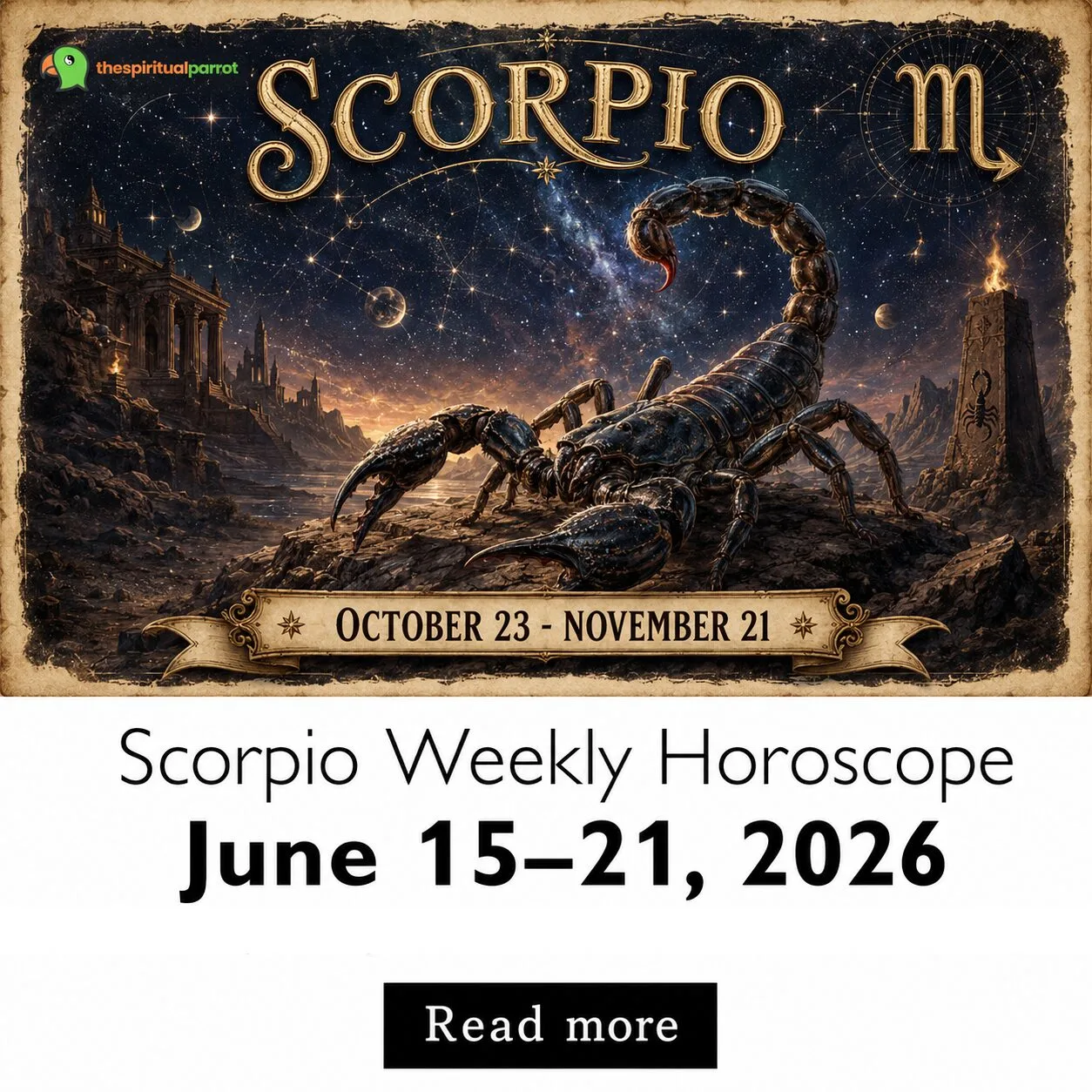 Scorpio Weekly Horoscope, June 15–21, 2026: Depth, shared trust and career visibility all intensify