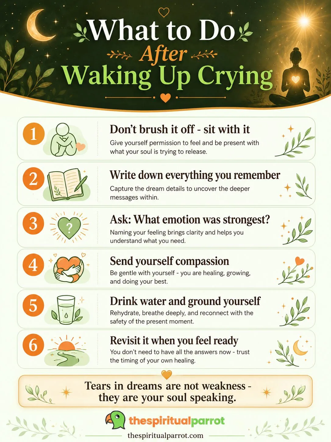 Waking Up Crying from a Dream: 9 Spiritual Meanings and What They Reveal 4 what-to-do-after-waking-up-crying